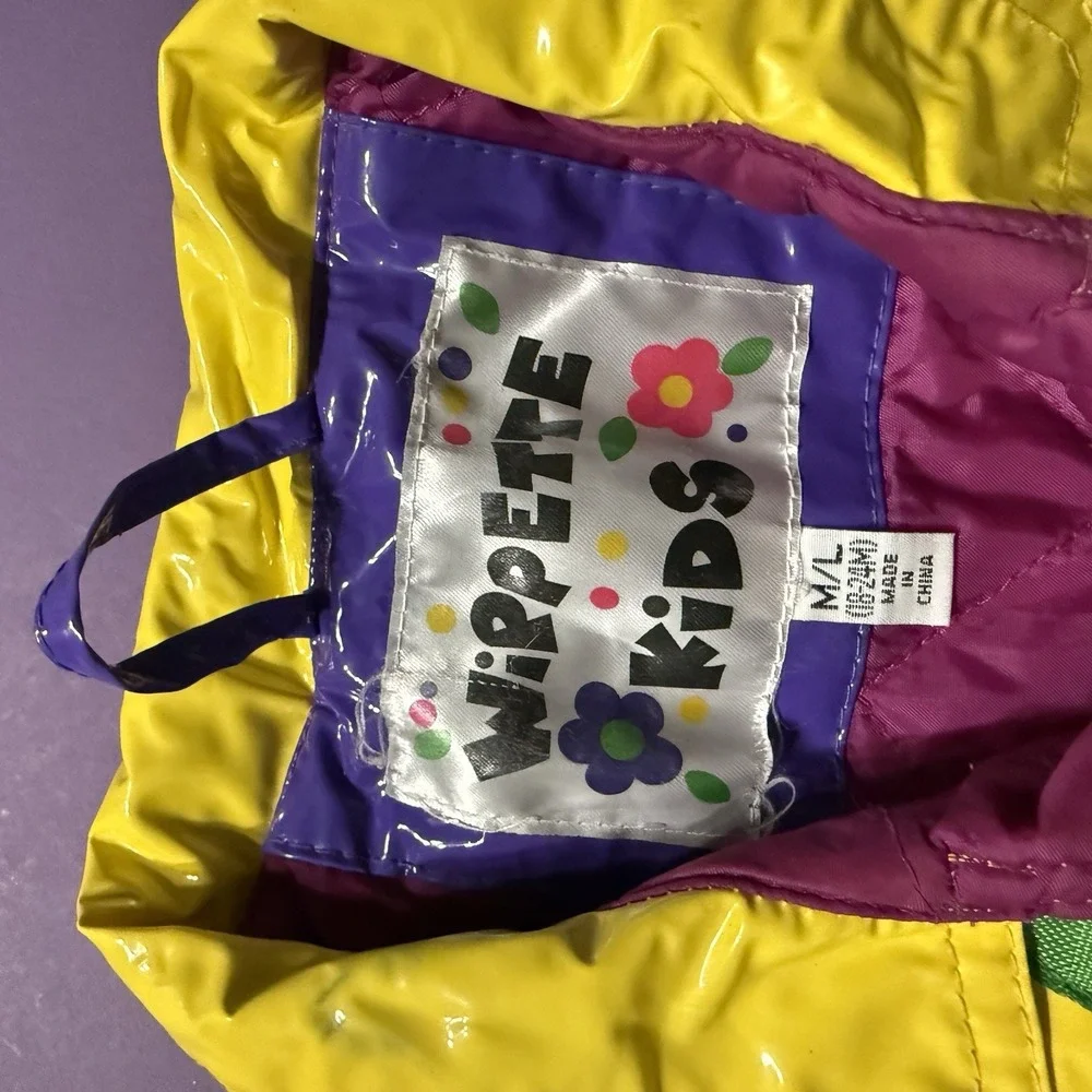 Driplets Wippette Girls flower Rain Coat Jacket Toddler Size M/L 18-24 Months